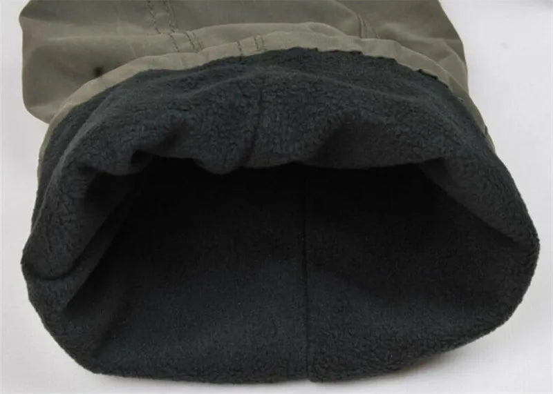 Winter Thicken Fleece Pants Men Casual Warm Overalls Multi-pocket Militarmy Trousers Thermal Cargo Tactical Pants Mens Clothing.
