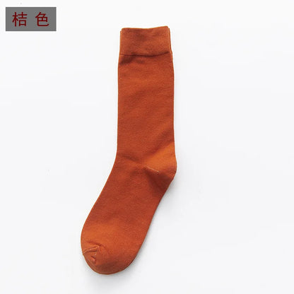 5Pairs New High Quality Business Casual Men Socks Black Men's Dress Long Socks Autumn Keep Warm Colorful Full Happy Socks Male.
