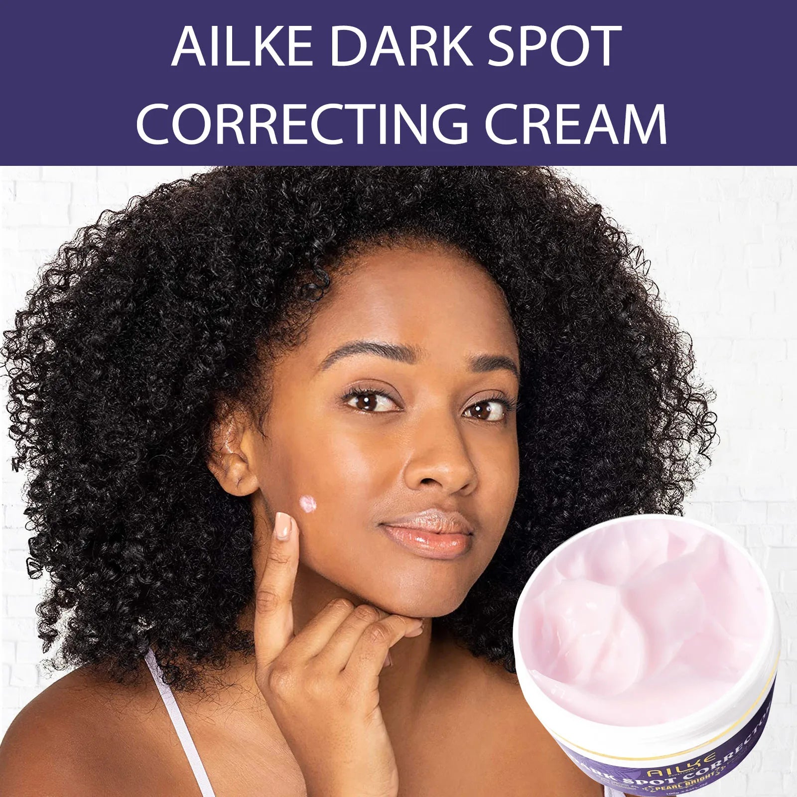 AILKE Double Glutathione Dark Spots Remover Face Cream, For Armpit, Elbows, Legs, White Spots, Age Spots, Sun Spots, Freckles.