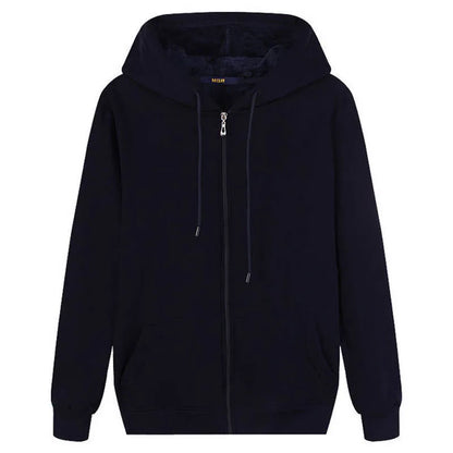 8XL Plus Größe Damen Herbst Winter Fleece Kapuzen Strickjacke Sweatshirts Büste 140cm 4XL 6XL 7XL 8XL Casual Lose Zipper Hoodie