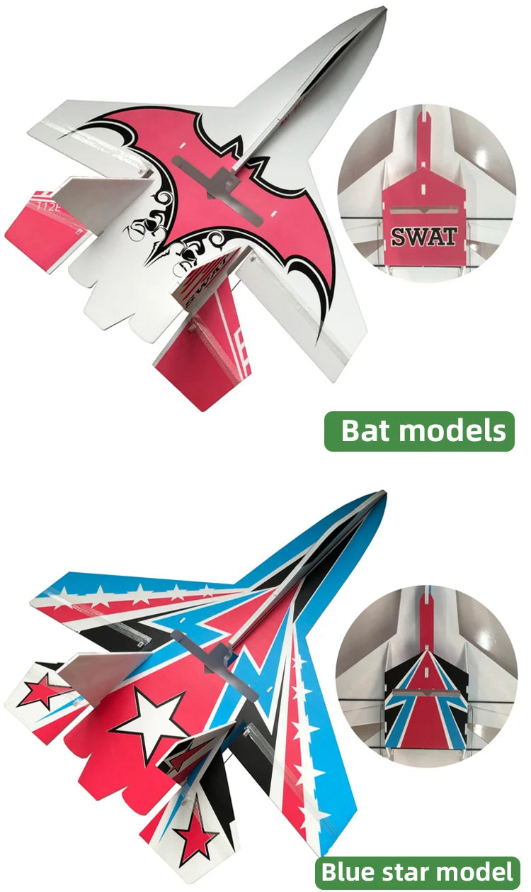 Fixed Wing Model Su27 RC Airplane With Microzone MC6C Transmitter with Receiver and Structure Parts For DIY F22 RC Aircraft.