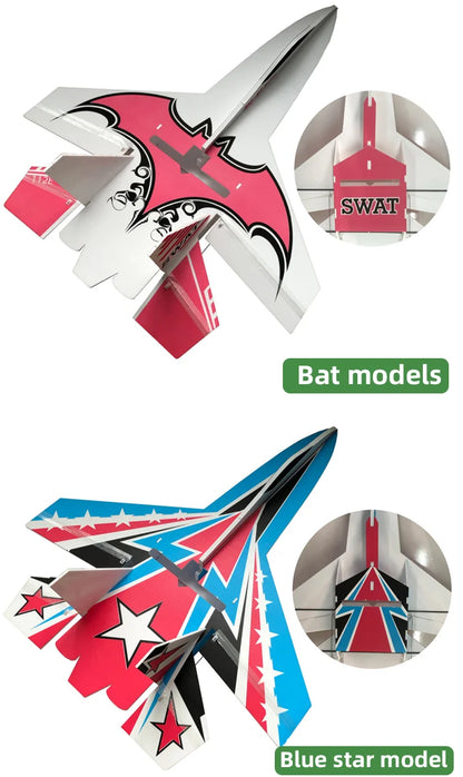 Fixed Wing Model Su27 RC Airplane With Microzone MC6C Transmitter with Receiver and Structure Parts For DIY F22 RC Aircraft.