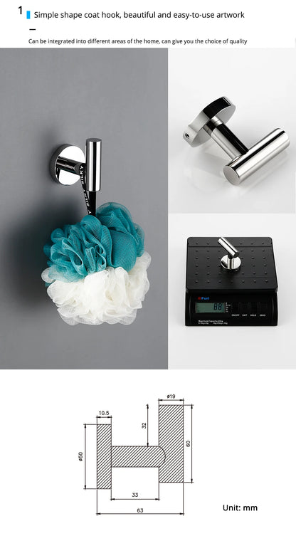 BagnoLux Edelstahl Chrom Schöne Wand Haken Wc Papier Halter Handtuch Ring Bar Selbst-Adhesive Bad Zubehör