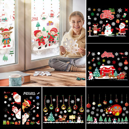 2025 Merry Christmas Wall Sticker Window Glass Merry Christmas Decor for Home Living Room Wall Decor 2026 Happy New Year Sticker.