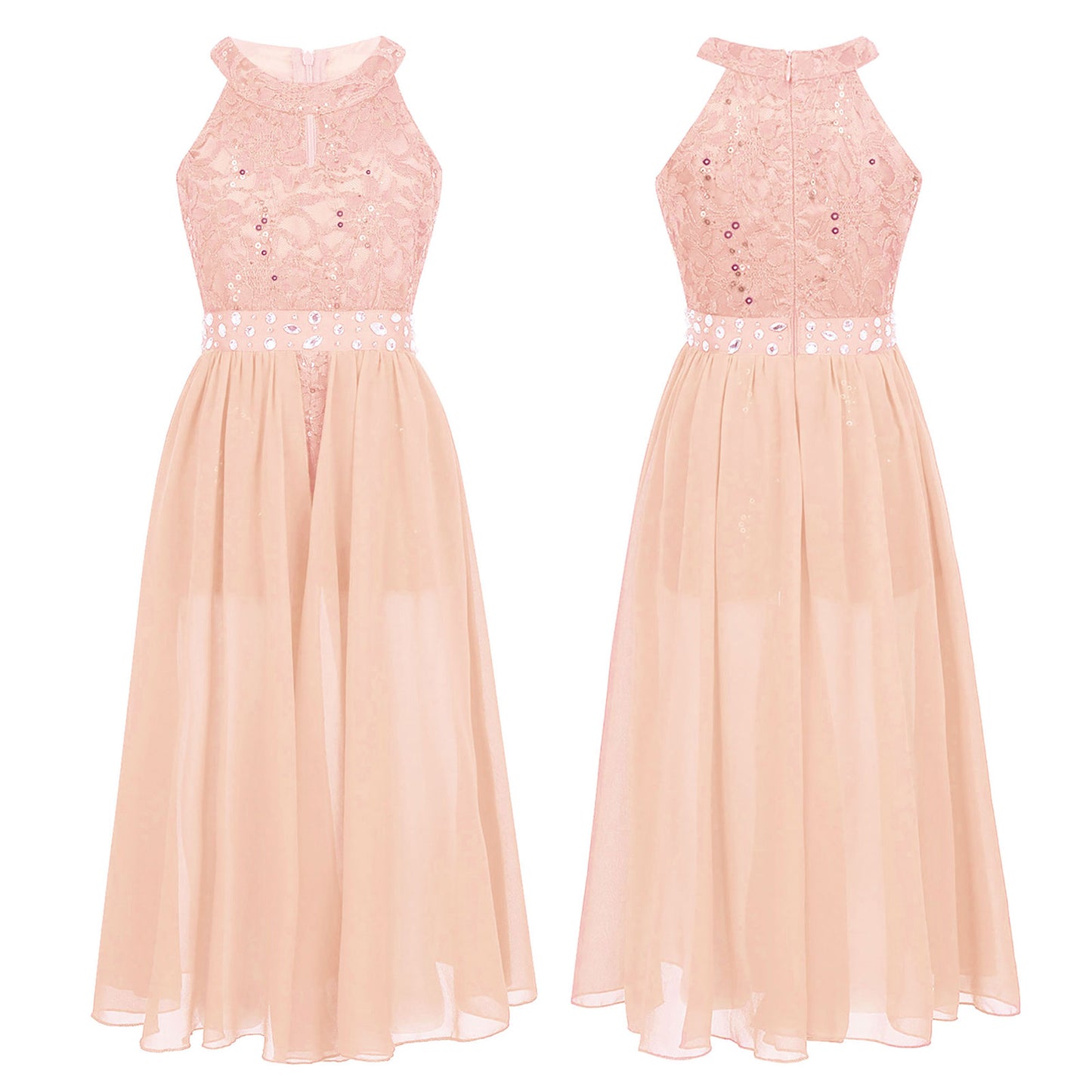 Kinder Mädchen Ärmellose Blumen Spitze Strass Party Kleid Dance Strampler für Schule Pageant Geburtstag Hochzeit Bühne Leistung.