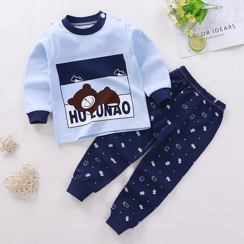 2024 frühling Herbst Neue Baby Kleidung Set Cartoon Baumwolle Baby Jungen Kleidung Mädchen Anzug Set 0-3 Jahre Baby kleidung