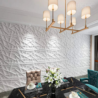 4pcs 50x50cm 3D wall panel Geometric lines 3D wall sticker wallpaper mural diamond design decor tile 3d mold 90's aesthetic room