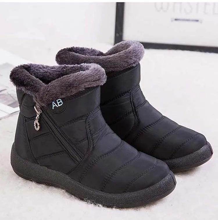 Snow Women Boots Comfortable Women's Boots Waterproof Women Shoes Zipper Shoes Woman Soft Fur Women's Winter Boots Botas Mujer.
