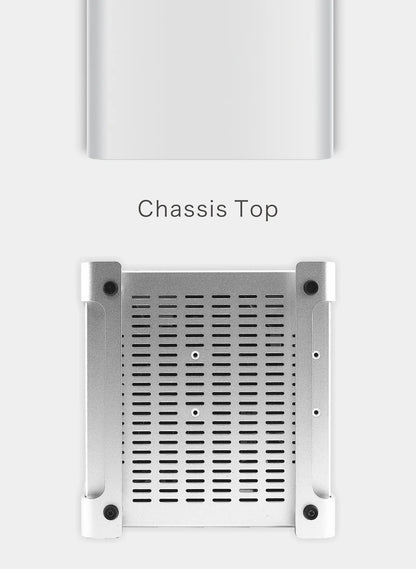 METALFISH MetalGear Plus Aluminum Mini HTPC Case Mini ITX Cases Computer Gaming PC Desktop Case Support DC ATX PSU.