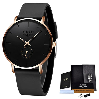 LIGE New Rose Gold Women Watch Business Quartz Watch Ladies Top Brand Luxury Female Wrist Watch Women Girl Clock Relogio Feminin