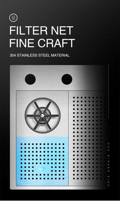 ASRAS Island Hidden kitchen Sink 304 Stainless Steel 4mm Thickness Handmade Brushed Sink High Pressure Cup Washer kitchen Sinks