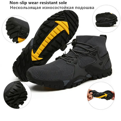 Summer Men's Casual Shoes Mesh Breathable Men's Sneakers Outdoor Slip-On Men's Shoes Lightweight Men's Wading Shoes Hot Sale.