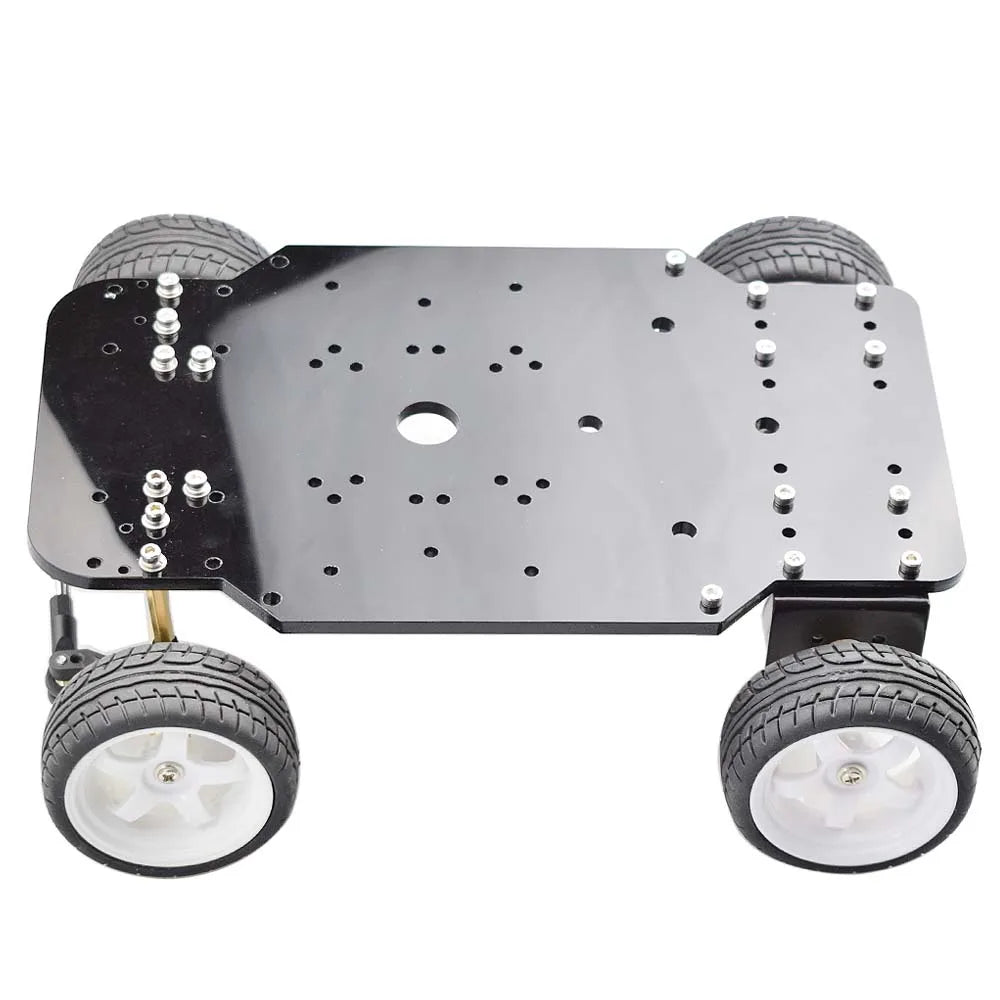 4wd RC Car Ackerman Steering ROS Chassis PID Control with Servo 2pcs DC 12V Motor with Encoder for Arduino DIY STEM Toy Kit.