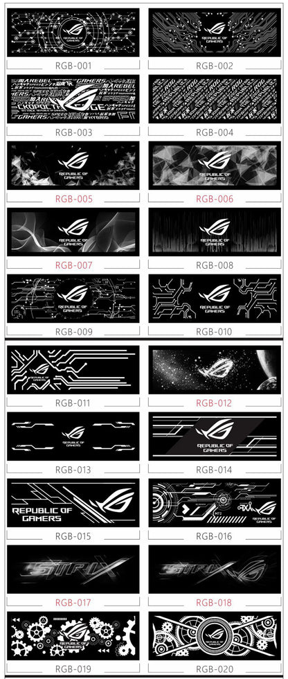 Mirror MOD RGB Lighting Panel Customize PC Case VGA Backplate Side Panel PC Cabinet A-RGB Colorful AURA SYNC Water Cooling Plate.