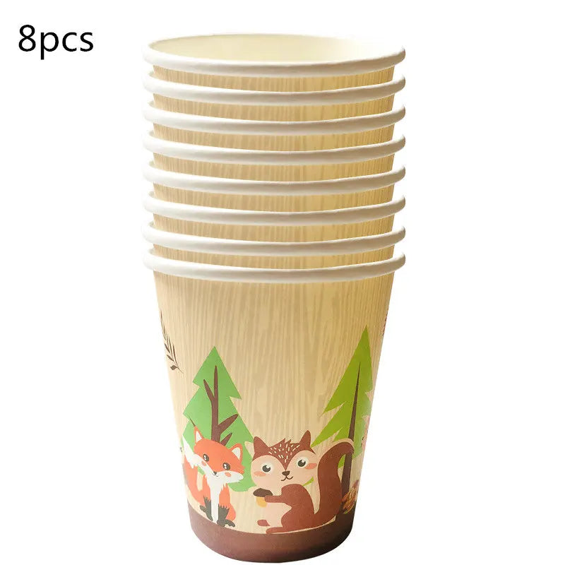 Waldtiere Party Dschungel Safari Geburtstag Party Dekor Waldkreaturen Dschungel Tier Wald Partyzubehör Babyparty.