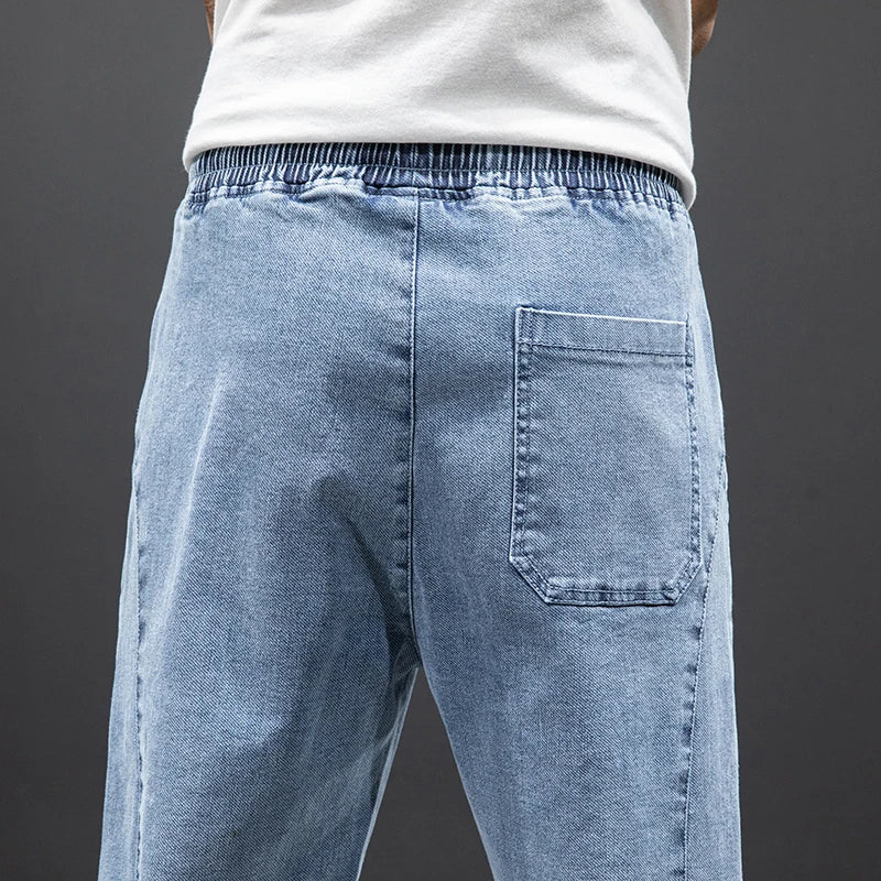 Frühling Sommer Schwarz Blau Cargo Jeans Männer Streetwear Denim Jogger Hosen Männer Baggy Harem Jean Hosen Plus Größe.