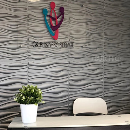 30x30cm Waves 3D Wall Panel wave Diamond Design Non self-adhesive plastic tile 3D wall sticker living room Bathroom wall paper