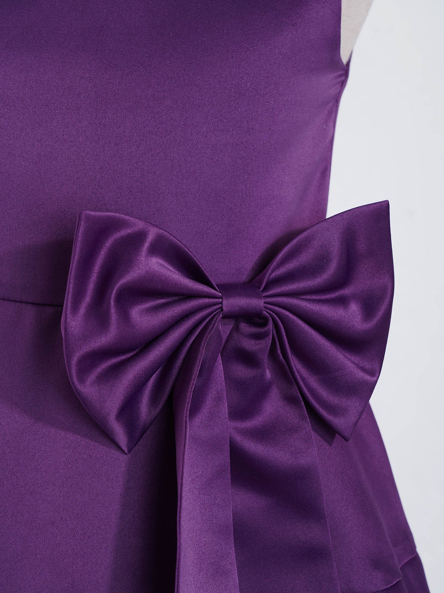 Mädchen Sommer ärmelloses Prinzessinnenkleid Elegantes Satin Hochzeit Brautjungfer Partykleid Große Schleife A-Linie Tutu für Geburtstagsabend