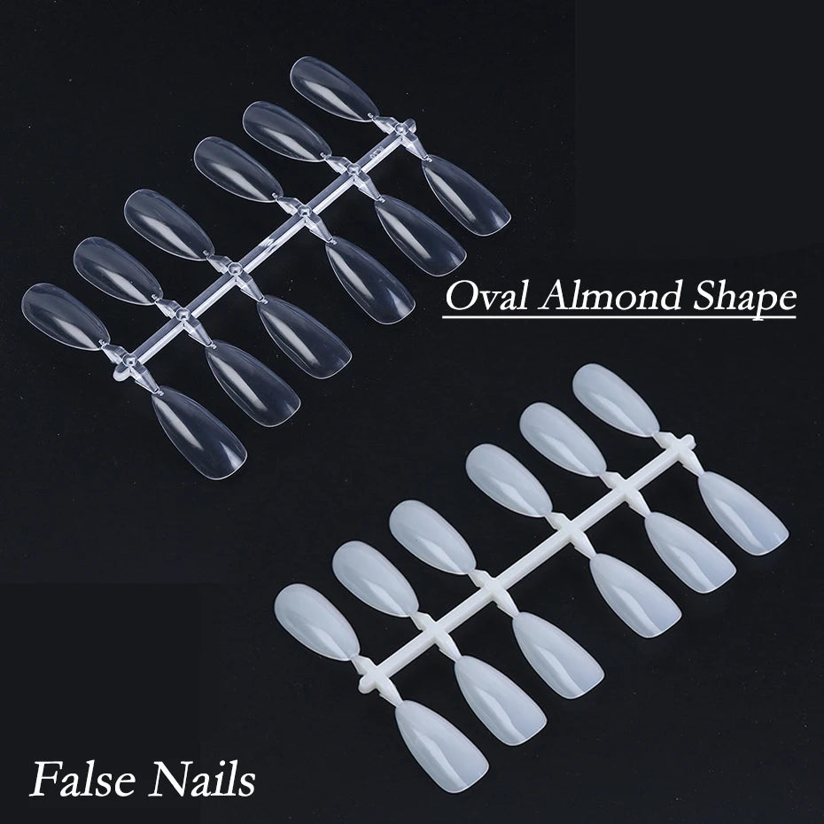 120pcs Fake Nail Tips For Display Palette Oval Almond Acrylic Nails Forms Color Chart Manicure Practice Nail Equipment.