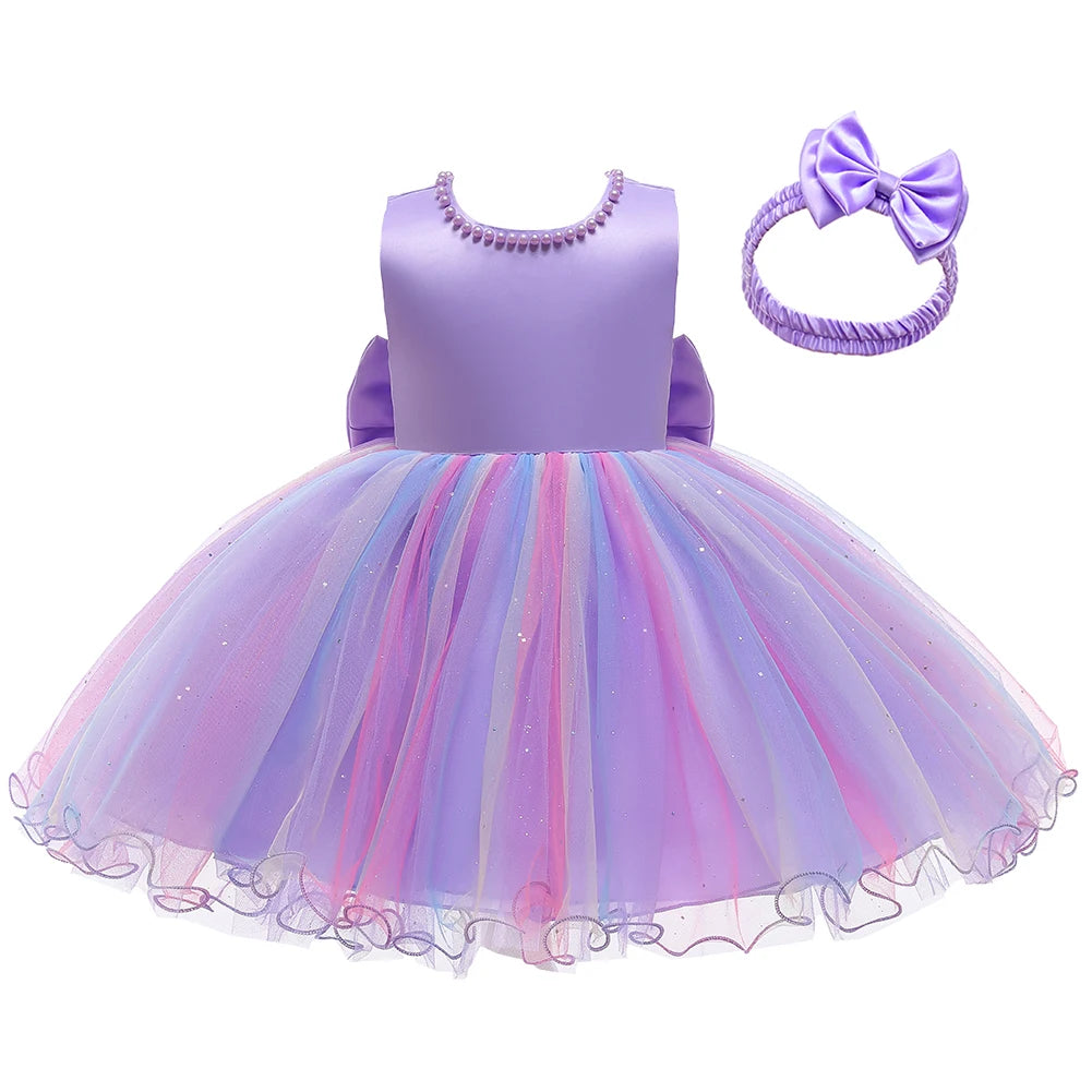 Neues elegantes Kleid für Mädchen Baby 1. Geburtstag Partykleid Säuglingskleid Mädchen Weihnachten Hochzeit Prinzessin Kleid Kind Festliches Kleid.