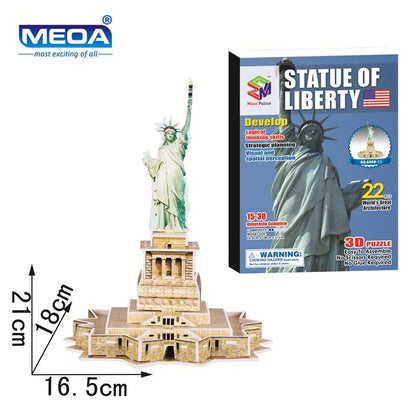 40 Style World Famous Architecture Building 3D Puzzle Model Construction 3D Jigsaw Puzzle Toys For Kids Christmas Gift.