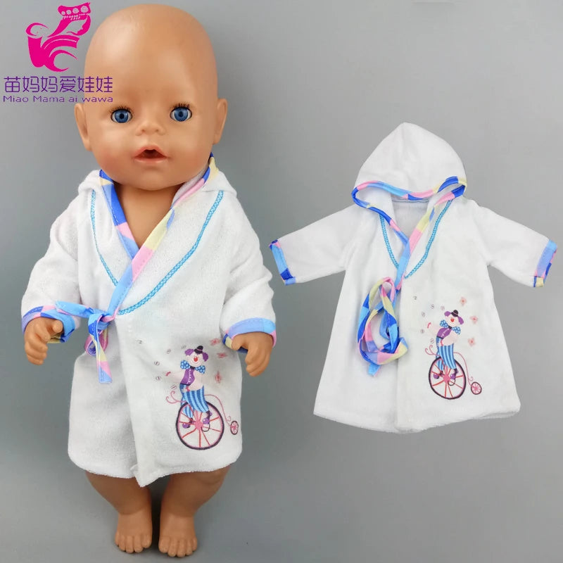 40 cm reborn baby doll bathrobe for 17 inch bebe doll clothes children gift toys wear.