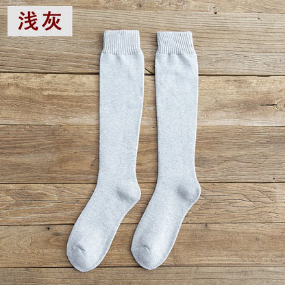 6PCS=3Pairs Men's Winter Compression Stocking Warm Hot Knee High Long Leg Terry Socks Warm Thicken Cover Calf Socks Size 38-44