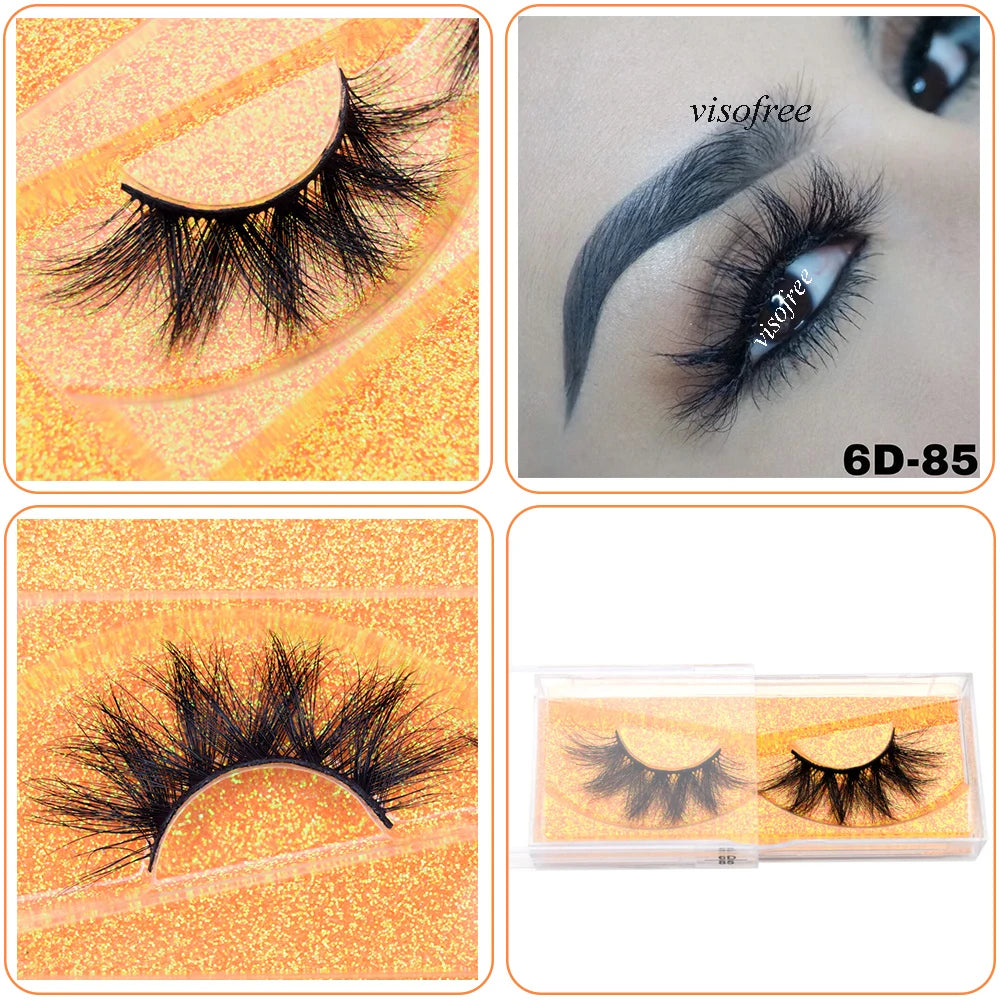 Mink Eyelashes Hand Made Crisscross False Eyelashes Cruelty Free Dramatic 3D Mink Lashes Long Lasting Faux Cils for Makeup Tools