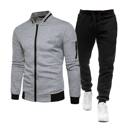 Mens Tracksuit Set Two Piece Tracksuit Men Sports Wear Fashion Colorblock Jogging Suit Autumn Winter Men Outfits Gym CLothes Men.