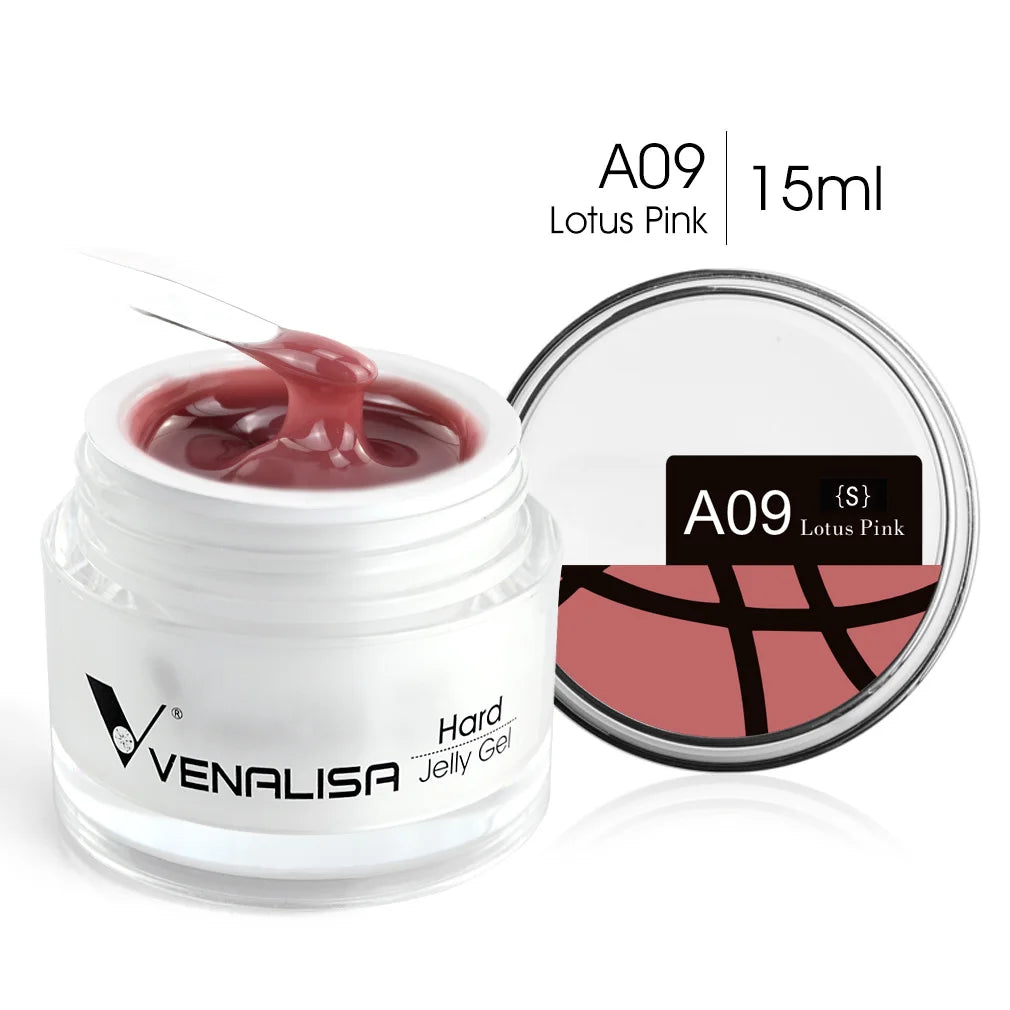 15ml Venalisa Jelly Extension Nail UV Construction Gel French Glitter Poly Nail Gel Clear Natural Camouflage Color Fibre Varnish