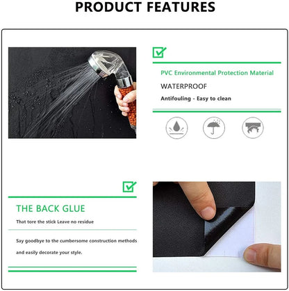 Selbstklebende Tapete aus schwarzem Holz mit Kontaktpapier zum Abziehen und Aufkleben, dekorative Vinylfolie für Arbeitsplattenschränke, leicht zu reinigen