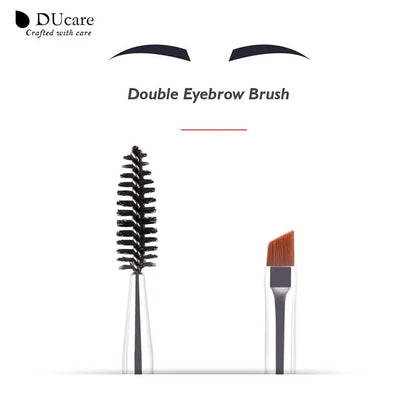 DUcare Eyebrow Brush Eyelash Comb makeup brushes Dual Ended Angled brush Spoolie brush 2 in 1 Lash eyebrow brush set makeup tool.