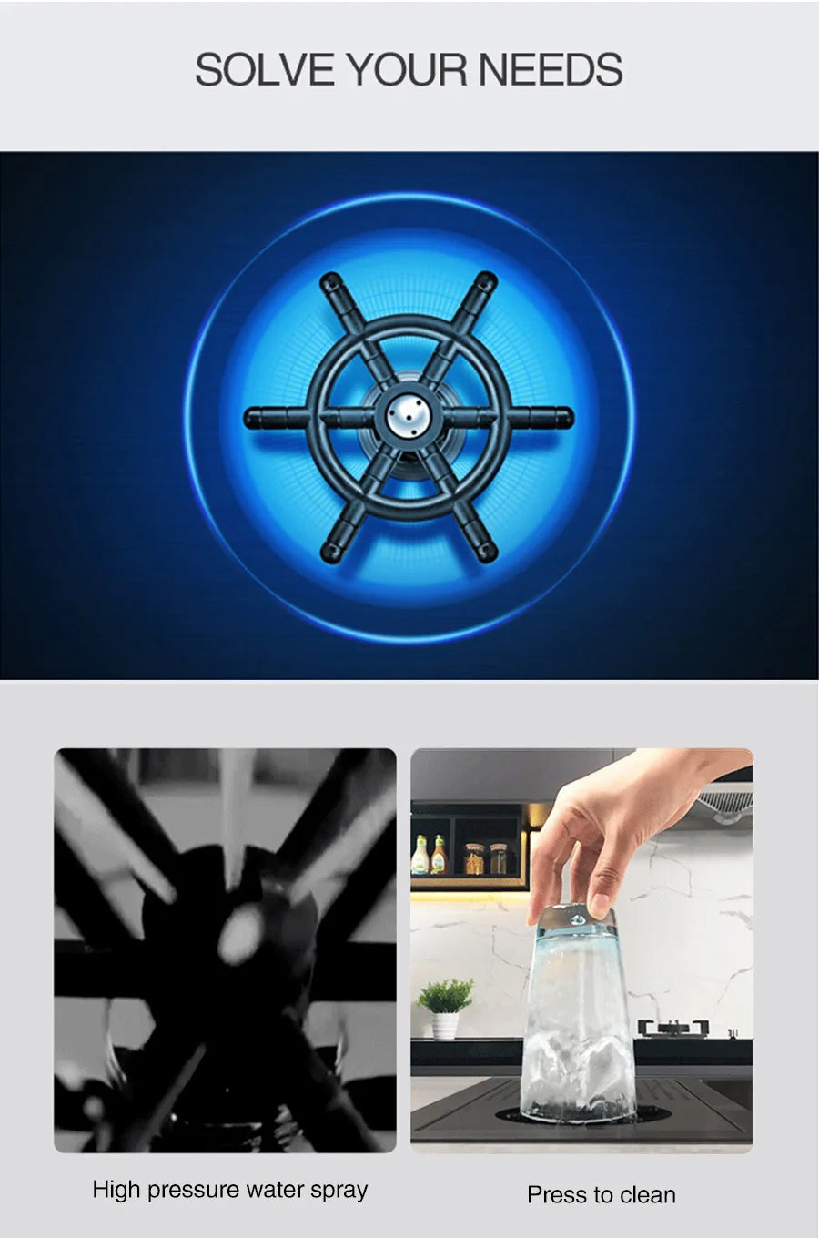 ASRAS New Nanometer Large Size Single Cup Rinser Kitchen Sink 4mm Thickness 220mm Depth With Drain Plate Knife Holder Sinks