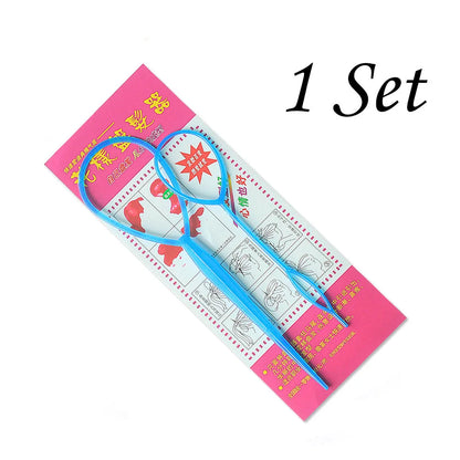 Plastic Hair Loop Styling Tool Magic Topsy Tail Hair Braid Ponytail Styling Clip Bun Maker For Girls Hairstyles.