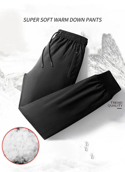90% White Duck Down Winter Down Pants Men Waterproof Padded Sweatpants Camouflage Joggers Male Thick Warm Down Long Trousers 8XL.