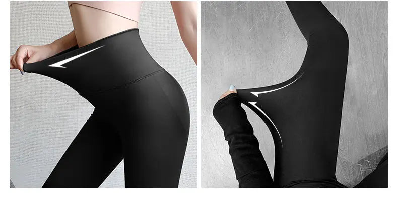BIVIGAOS Micro Pressure Sharkskin Leggings Women Black Fitness Shaping Hip Lifting Leggings Skinny Slim Sport Workout Leggings.