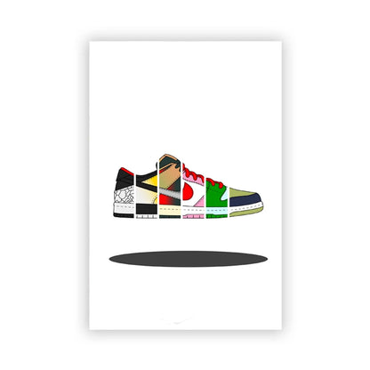 Sneaker Box Wall Art Poster Canvas Painting Boys Gifts Modern Fashion Sneakerhead Quote Prints Wall Pictures Home Room Decor.