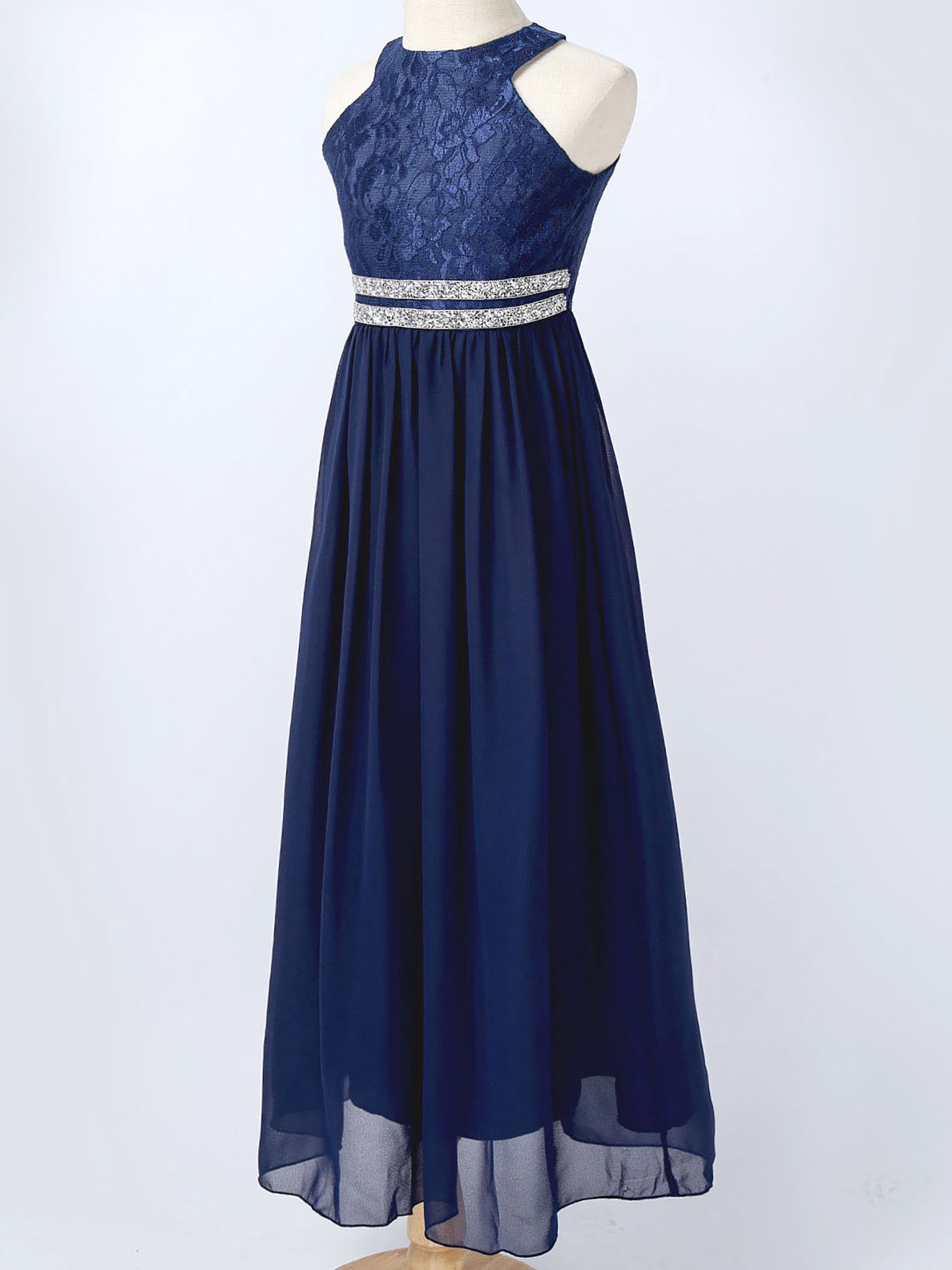 Iiniim Teen Mädchen Ärmellose Pailletten Floral Spitze Glänzenden Kleid Vestido de festa für Hochzeit Formale Geburtstag Party Sommer Kleider