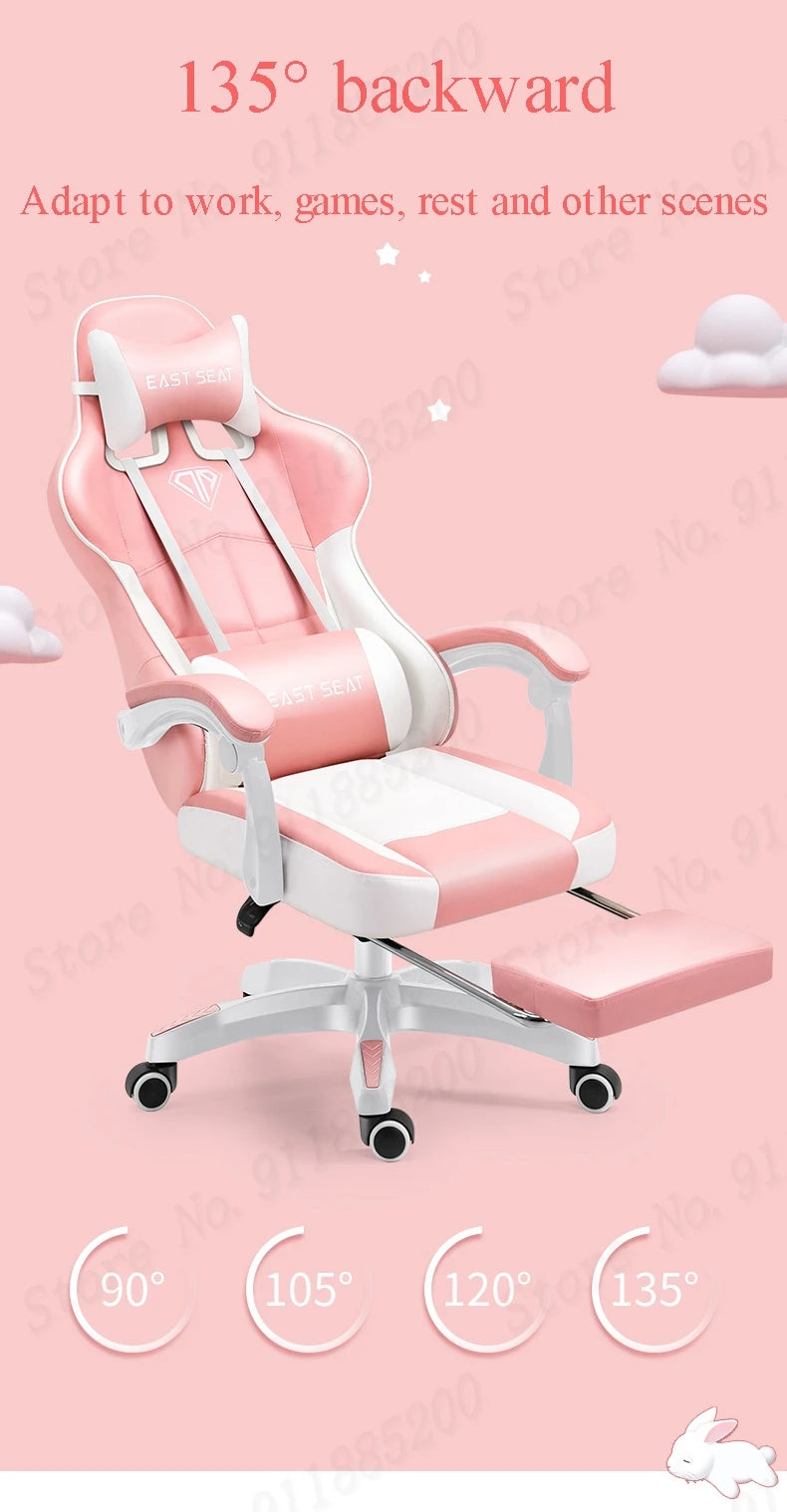 Mode Neue Rosa Computer Stuhl Office Home Mädchen Schlafzimmer Lift Stuhl Rotierenden Gaming Stuhl Anker Live-Spiel Stuhl Liege
