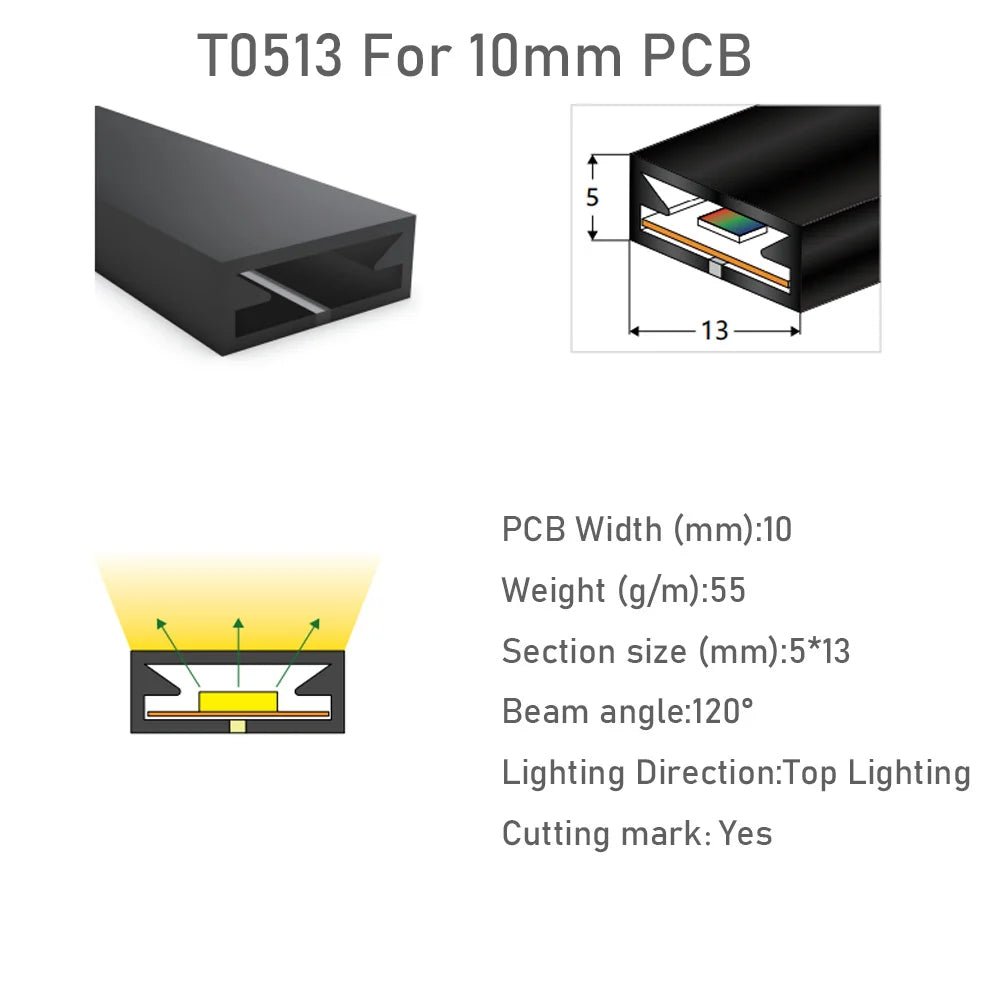 LED Neon Light Rope Tube Black Silica Gel Soft Lamp Tube WS2811 WS2812B SK6812RGBW Flexible Led Strip 5050 IP67 Waterproof 1-5M.