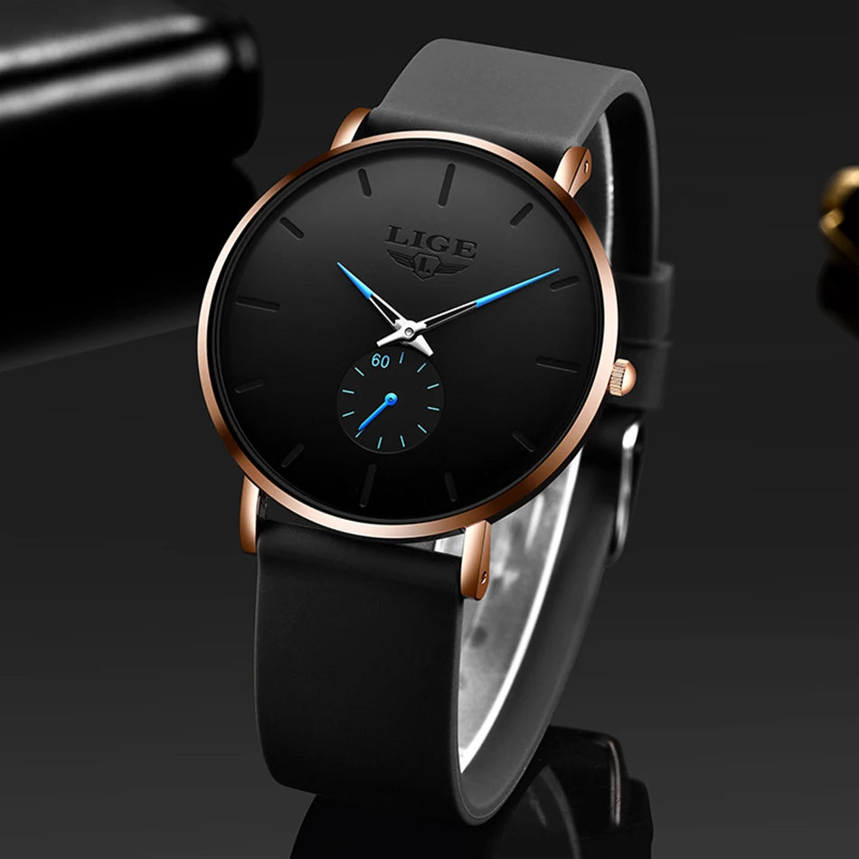 LIGE New Rose Gold Women Watch Business Quartz Watch Ladies Top Brand Luxury Female Wrist Watch Women Girl Clock Relogio Feminin.