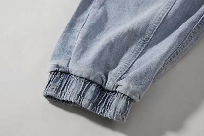 2025 New Streetwear Hip Hop Cargo Pants Men's Jeans Elastic Harun Joggers In Autumn and Spring Men ClothIng.