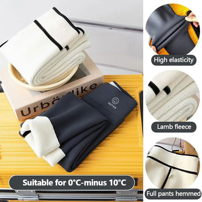 Autumn Winter High Waist Plus Velvet Shark Pants Women Seamless Fleece Warm Leggings Slim Casual Sports Fitness Yoga Leggings.