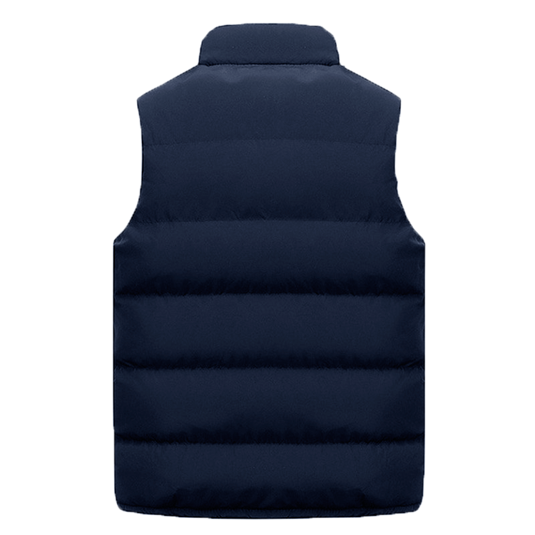 Mens Vest Jacket Warm Sleeveless Jackets Winter Waterproof Zipper Coat Autumn Stand-up Collar Casual Waistcoat Brand Clothing.