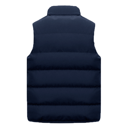 Mens Vest Jacket Warm Sleeveless Jackets Winter Waterproof Zipper Coat Autumn Stand-up Collar Casual Waistcoat Brand Clothing.