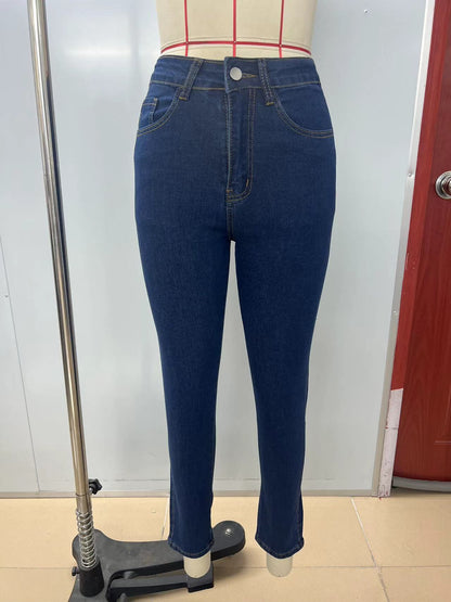 European and American tight elastic leggings jeans for women.