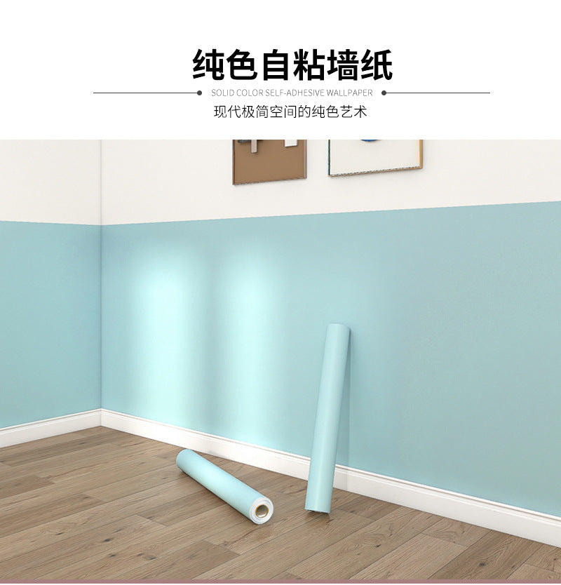 Matte PVC Vinyl Self Adhesive Wallpapers Furniture Renovation Films White DIY Decorative Kitchen Cabinet Waterproof Wall Sticker