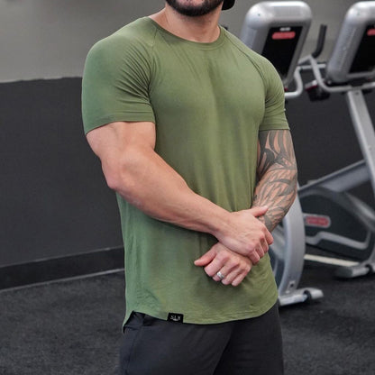 New Fashion Men's Summer Casual Comfortable Tight-Fitting T-Shirt Sports Gym Sportswear Quick-Drying Breathable T Shirt M-3XL