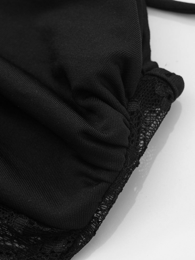 Elegante Spitzen-Maxikleider für Frauen 2022, sexy Spaghettiträger, Patchwork, Feiertage, Partykleid, Sommer, rückenfrei, langes Kleid