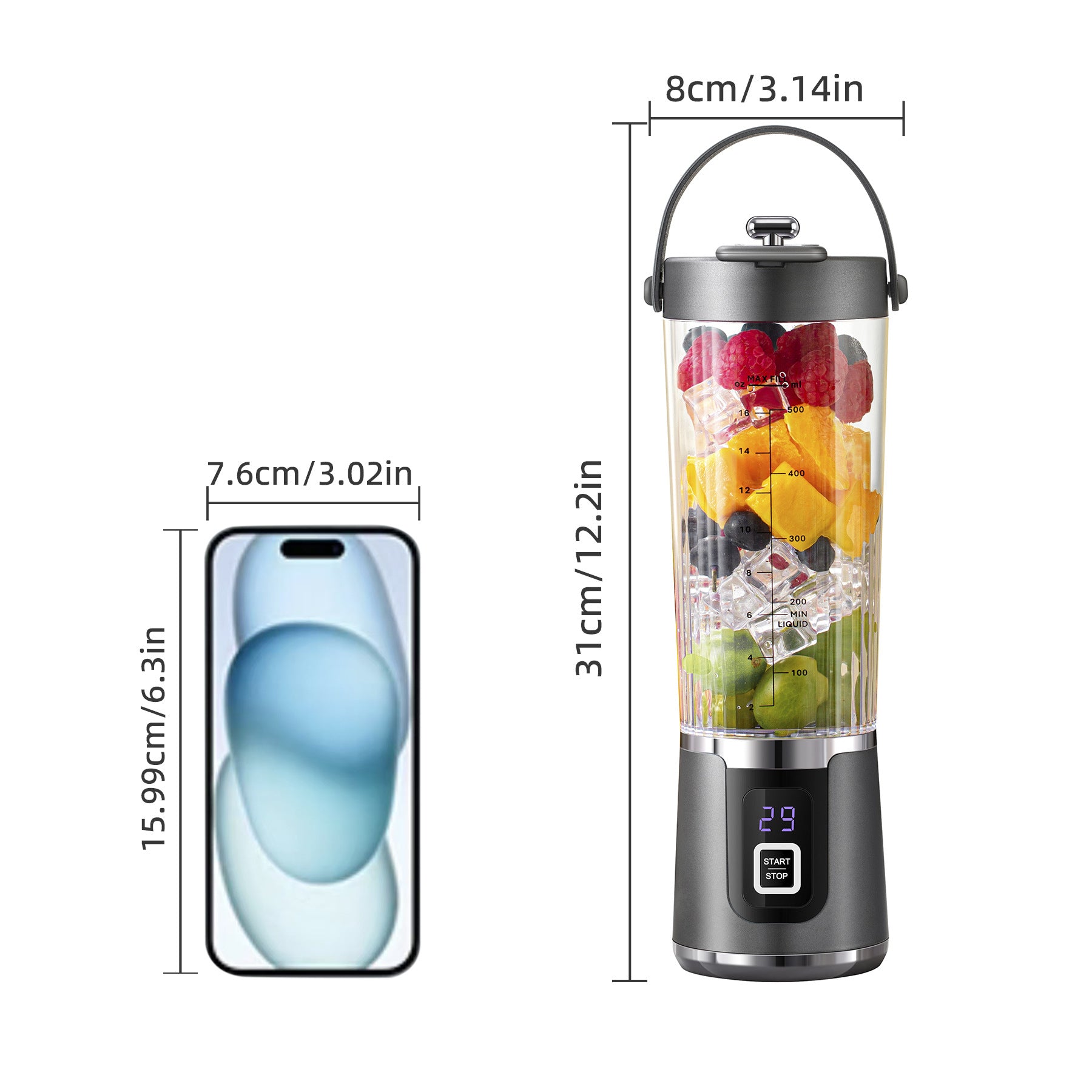 New Electric Juicing Cup Portable Wireless Fruit Blender Mini Multifunctional Kitchen Juicer USB Charging Outdoor Juicing Cup.